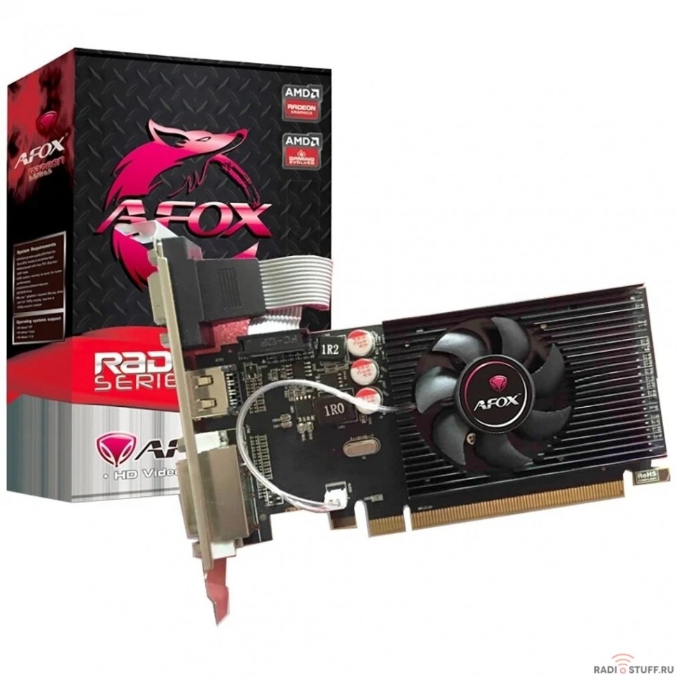 Видеокарта Afox R5 230 2GB DDR3 64Bit, LP Single Fan (AFR5230-2048D3L5)