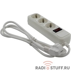 Exegate EX221178RUS Сетевой фильтр Exegate SP-3-1.8W (3 розетки, 1.8м, евровилка, белый)