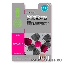 Cactus C4837  Картридж №11  для  HP 2000/2500;1000/1100/1200/2200/2300, пурпурный