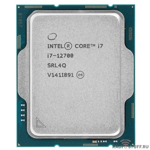 CPU Intel Core i7-12700 Alder Lake OEM {2.1 ГГц/ 4.8 ГГц в режиме Turbo, 25MB, Intel UHD Graphics 770, LGA1700}