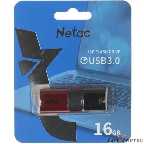 Netac USB Drive 16GB U182 Red USB3.0,retractable [NT03U182N-016G-30RE]