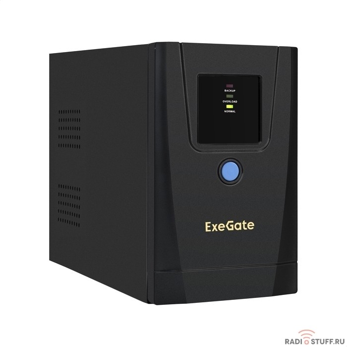 Exegate EX292767RUS ИБП ExeGate SpecialPro UNB-650.LED.AVR.1SH.2C13 <650VA/360W, LED, AVR, 1*Schuko+2*C13, металлический корпус, Black>